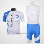 2011 Abbigliamento Ciclismo Pinarello Celeste e Bianco Manica Corta e Salopette