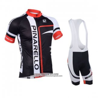 2013 Abbigliamento Ciclismo Pinarello Rosso e Nero Manica Corta e Salopette