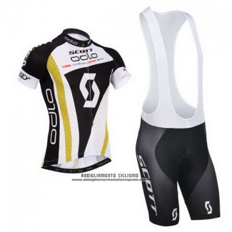 2014 Abbigliamento Ciclismo Scott Nero e Bianco Manica Corta e Salopette