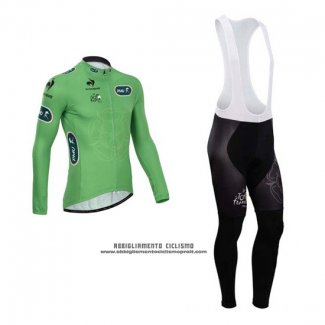 2014 Abbigliamento Ciclismo Tour de France Vede Militare Manica Lunga e Salopette