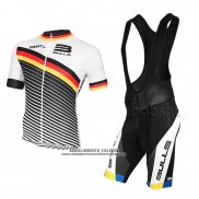 2015 Abbigliamento Ciclismo Bulls Bianco e Nero Manica Corta e Salopette