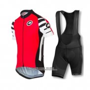 2016 Abbigliamento Ciclismo Assos Rosso Manica Corta e Salopette