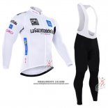 2016 Abbigliamento Ciclismo Giro d'Italia Bianco e Blu Manica Lunga e Salopette