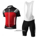 2017 Abbigliamento Ciclismo Loffler Nero e Rosso Manica Corta e Salopette