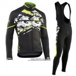 2017 Abbigliamento Ciclismo Northwave Ml Nero e Camuffamento Manica Lunga e Salopette