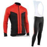 2017 Abbigliamento Ciclismo Northwave Rosso e Nero Manica Lunga e Salopette