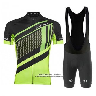 2017 Abbigliamento Ciclismo Pearl Izumi Verde e Nero Manica Corta e Salopette