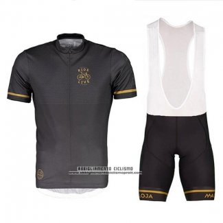 2018 Abbigliamento Ciclismo Maloja PushbikersM Nero Giallo Manica Corta e Salopette