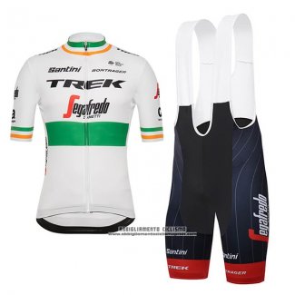 2018 Abbigliamento Ciclismo Trek Segafredo Campione Irlanda Manica Corta e Salopette