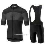 2019 Abbigliamento Ciclismo Castelli Ruota Nero Grigio Manica Corta e Salopette