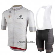 2019 Abbigliamento Ciclismo Castelli UAE Tour Bianco Manica Corta e Salopette