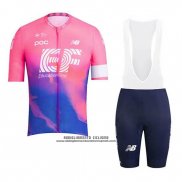 2019 Abbigliamento Ciclismo EF Education First Rosa Manica Corta e Salopette