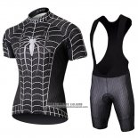 2019 Abbigliamento Ciclismo Marvel Heros Spider Man Nero Manica Corta e Salopette