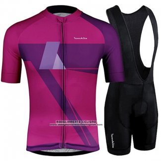 2019 Abbigliamento Ciclismo Runchita Fuxia Manica Corta e Salopette