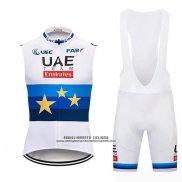 2019 Gilet Antivento UAE Bianco Bianco Blu