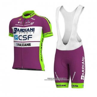 2020 Abbigliamento Ciclismo Bardiani Csf Fuxia Bianco Manica Corta e Salopette