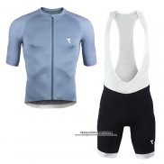 2020 Abbigliamento Ciclismo Ryzon Celeste Manica Corta e Salopette