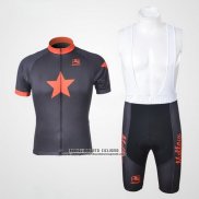 2010 Abbigliamento Ciclismo Johnnys Arancione e Nero Manica Corta e Salopette