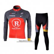 2010 Abbigliamento Ciclismo Radioshack Arancione e Grigio Manica Lunga e Salopette