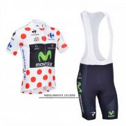 2013 Abbigliamento Ciclismo Movistar Lider Bianco e Rosso Manica Corta e Salopette