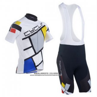 2014 Abbigliamento Ciclismo Fox Cyclingbox Bianco Manica Corta e Salopette