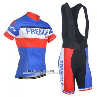 2014 Abbigliamento Ciclismo Monton Campione Francese Manica Corta e Salopette