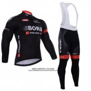 2015 Abbigliamento Ciclismo Bora Nero Manica Lunga e Salopette