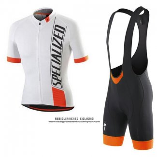 2015 Abbigliamento Ciclismo Specialized Rosso Bianco Manica Corta e Salopette