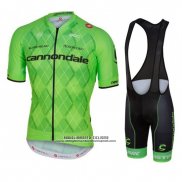 2016 Abbigliamento Ciclismo Cannondale Nero e Verde Manica Corta e Salopette