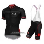 2016 Abbigliamento Ciclismo Castelli Nero Manica Corta e Salopette