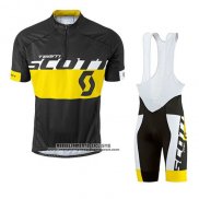 2016 Abbigliamento Ciclismo Scott Giallo Manica Corta e Salopette