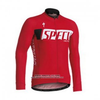 2016 Abbigliamento Ciclismo Specialized Bianco e Rosso Manica Lunga e Salopette