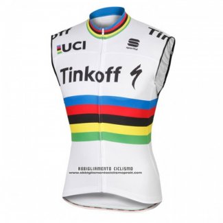 2016 Gilet Antivento Tinkoff Bianco e Rosso