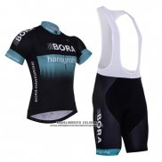 2017 Abbigliamento Ciclismo Bora Nero Manica Corta e Salopette