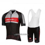 2017 Abbigliamento Ciclismo Castelli Grigio e Nero Manica Corta e Salopette