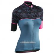 2017 Abbigliamento Ciclismo Donne Northwave Nero e Blu1 Manica Corta e Salopette