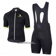 2017 Abbigliamento Ciclismo Etxeondo Entzun Nero e Giallo Manica Corta e Salopette