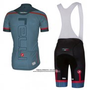 2018 Abbigliamento Ciclismo Castelli Verde Militare Manica Corta e Salopette