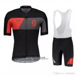 2018 Abbigliamento Ciclismo Scott Nero Grigio Manica Corta e Salopette