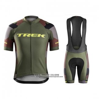 2018 Abbigliamento Ciclismo Trek Camuffamento Manica Corta e Salopette