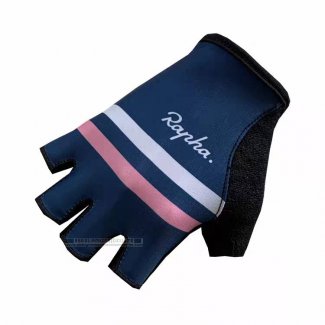 2018 Rapha Guanti Corti Ciclismo Blu Scuro e Rosa