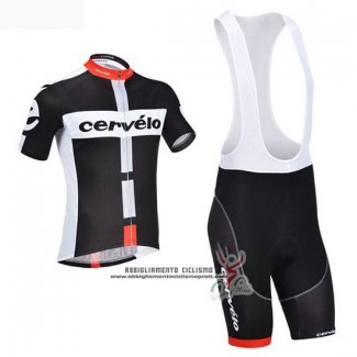 2019 Abbigliamento Ciclismo Cervelo Nero Bianco Manica Corta e Salopette