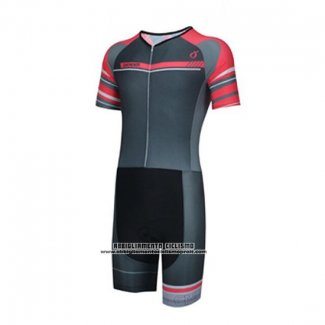 2019 Abbigliamento Ciclismo Emonder-Triathlon Nero Grigio Rosso Manica Corta e Salopette