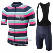 2019 Abbigliamento Ciclismo Morvelo Verde Rosa Nero Manica Corta e Salopette