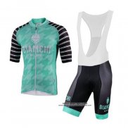 2020 Abbigliamento Ciclismo Bianchi Blu Nero Manica Corta e Salopette