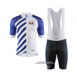 2020 Abbigliamento Ciclismo Craft Blu Bianco Manica Corta e Salopette
