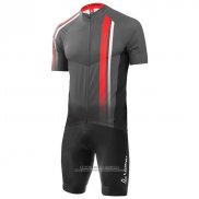 2020 Abbigliamento Ciclismo Loffler Nero Bianco Rosso Manica Corta e Salopette