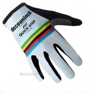 2021 Deceuninck Quick Step Guanti Dita Lunghe Ciclismo Bianco