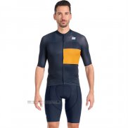 2023 Abbigliamento Ciclismo Sportful Arancione Blu Manica Corta e Salopette