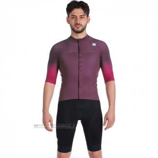 2023 Abbigliamento Ciclismo Sportful Scuro Viola Manica Corta e Salopette